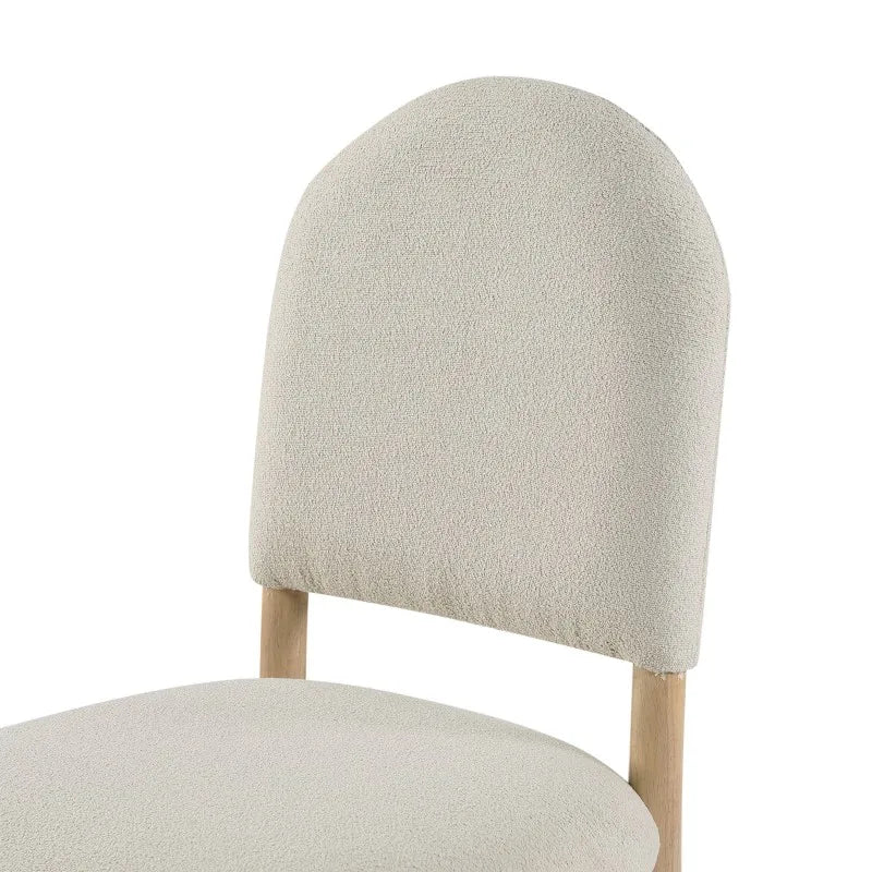 2 set, Beige Fabric Upholstered Seat Back Luxury