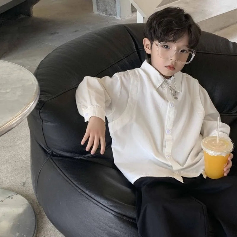 Boys Long Sleeved Stylish Casual Top Fashionable