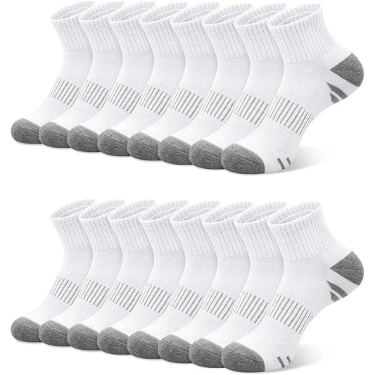 8 Pairs Crew Socks for Women Men