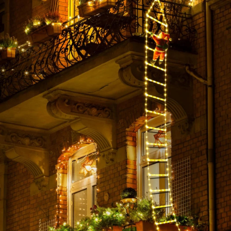 Christmas LED Santa Claus Climbing Ladder
