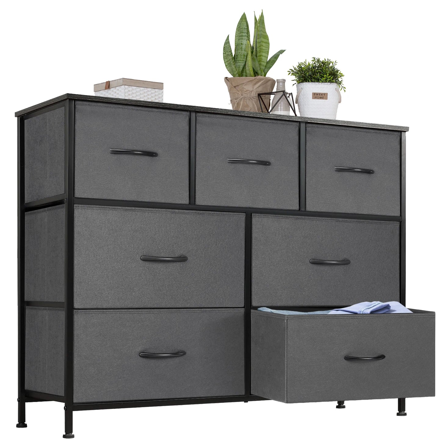 7 Fabric Drawers Organizer Storage Closet Chest