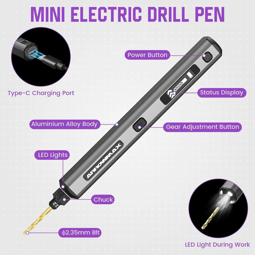 ARROWMAX Mini Electric Drill Rotary Tool Rechargeable