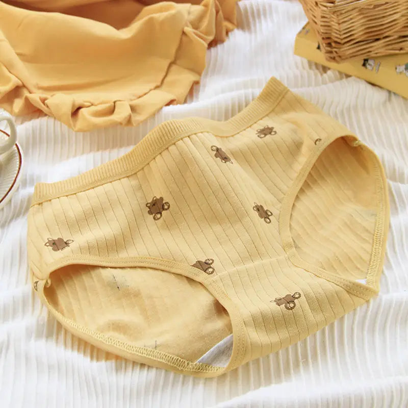 5PCS Teens Girl Cotton Antibacterial Briefs Breathable