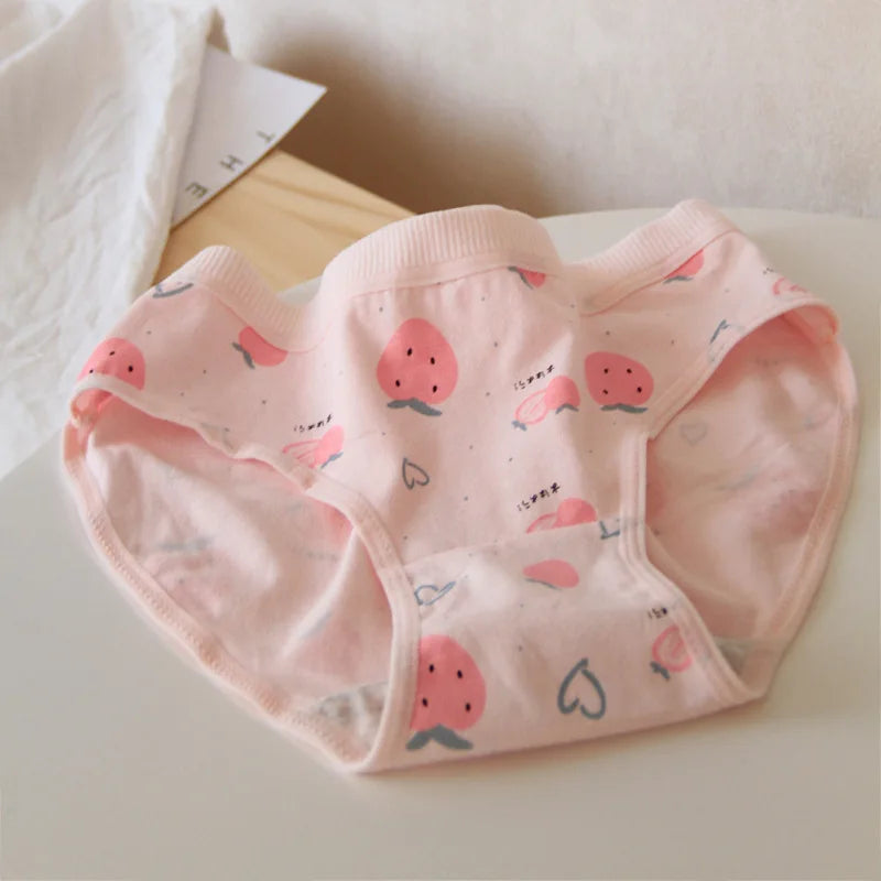 6 pcs Young girl Underwear Waist Briefs Teenagers