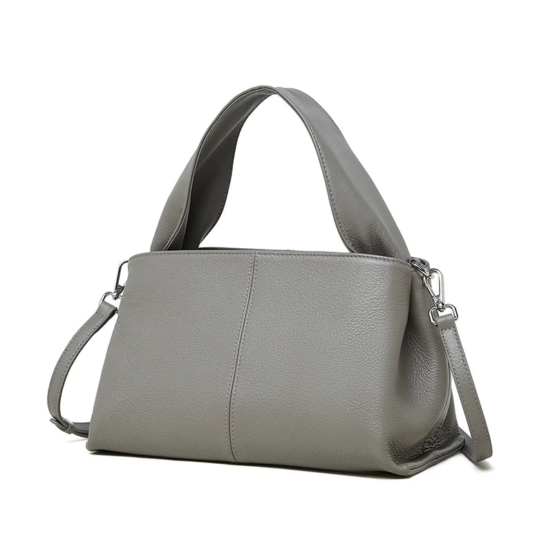 Hifashion Cowhide Genuine Leather Tote Handbags Women