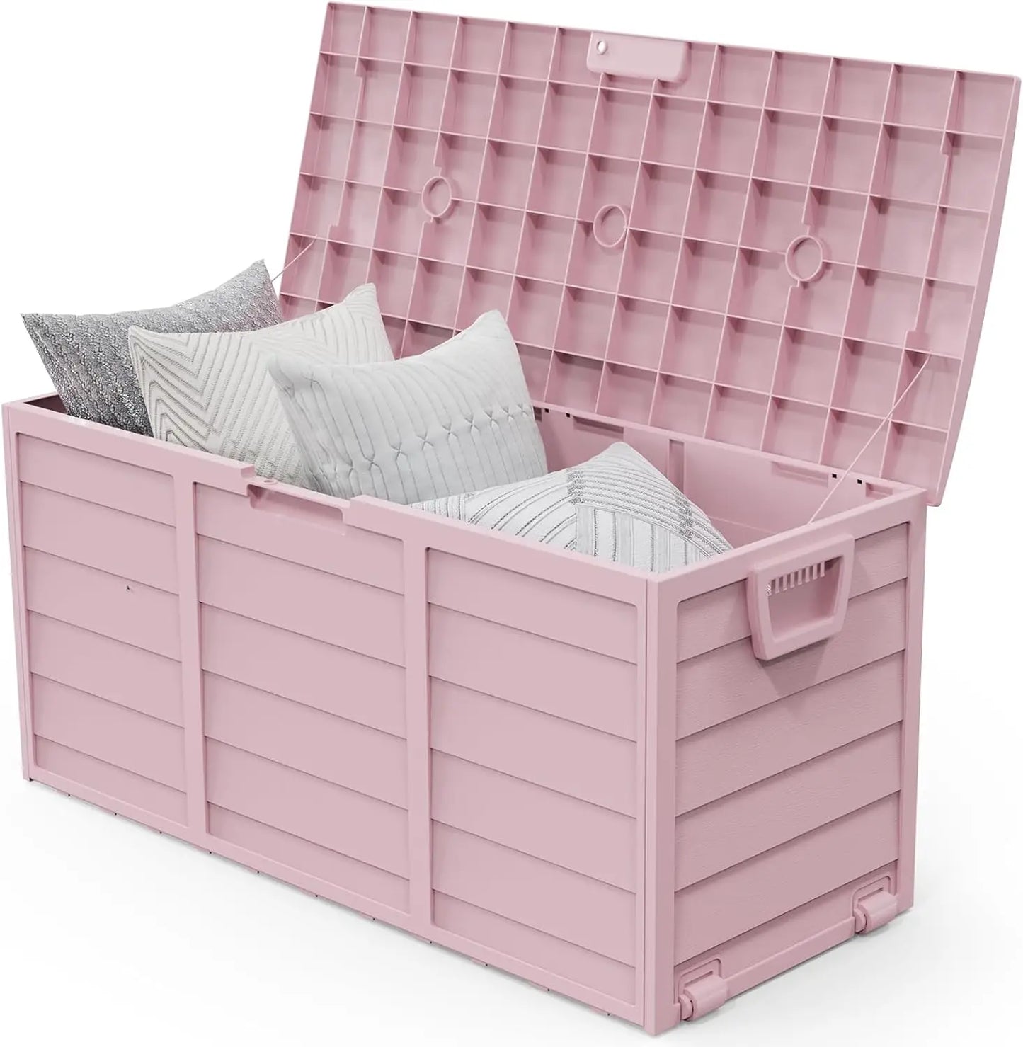 75 Gallon Outdoor Storage Box, Lockable Plastic