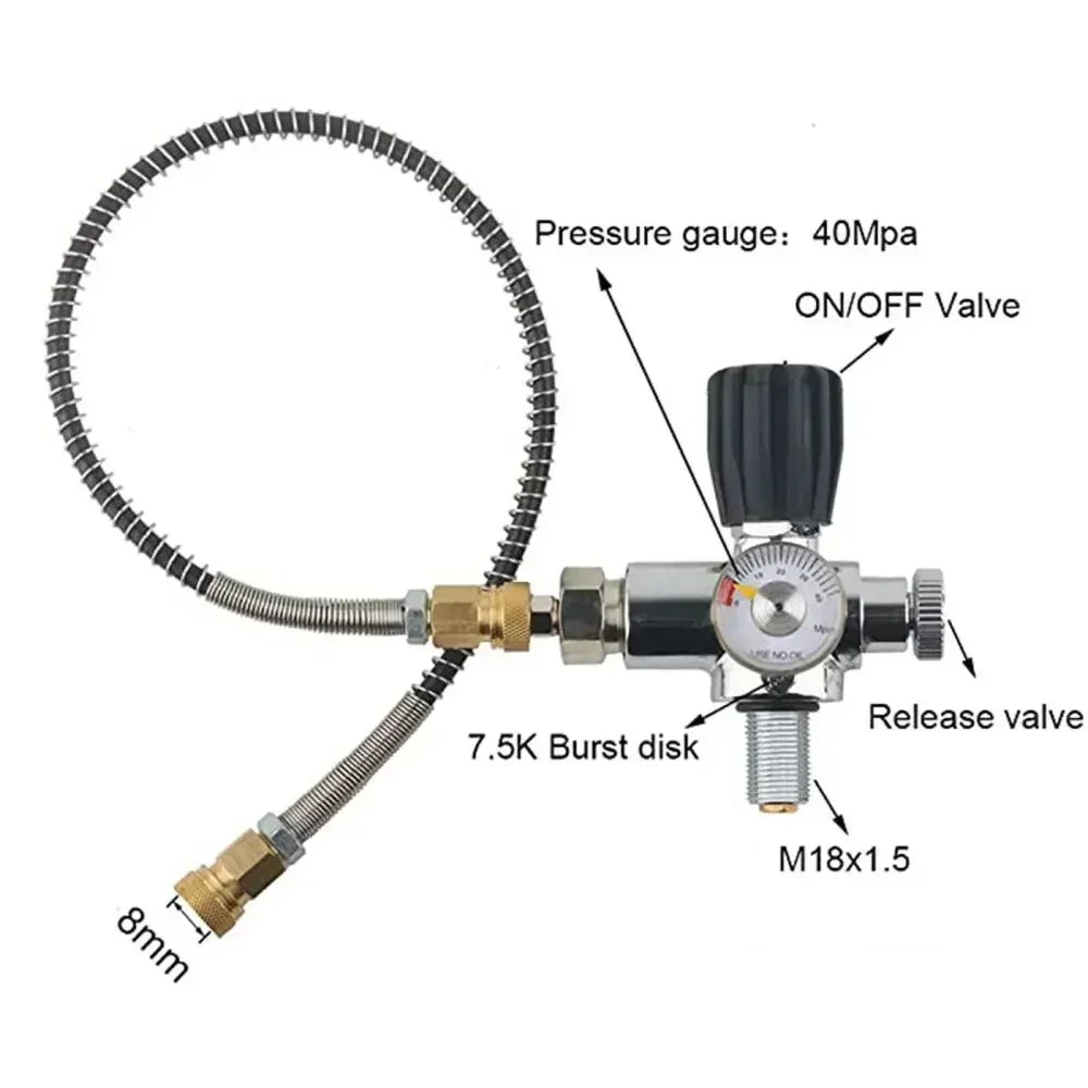 TUXING 2L Carbon Fiber Cylinder Filling Station Regulating