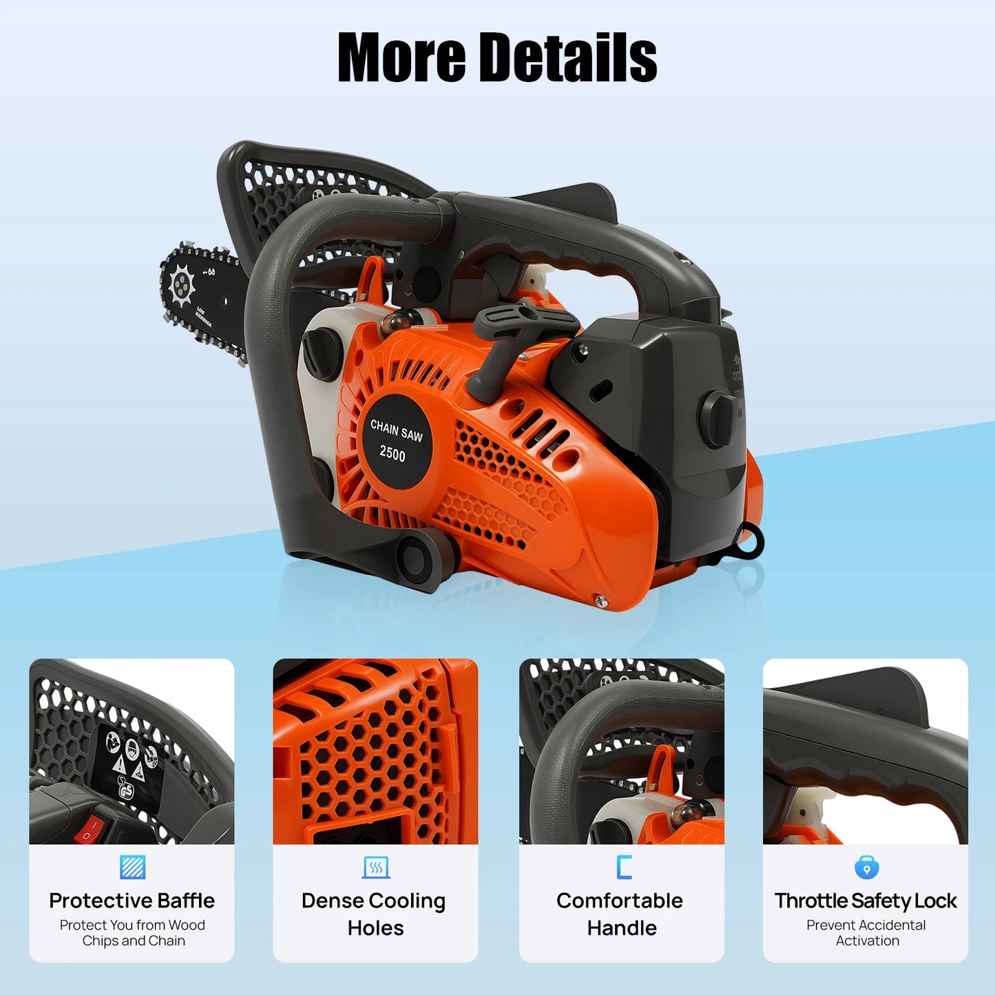 Chainsaw,  2-Stroke Engine, Guide Plate Cover