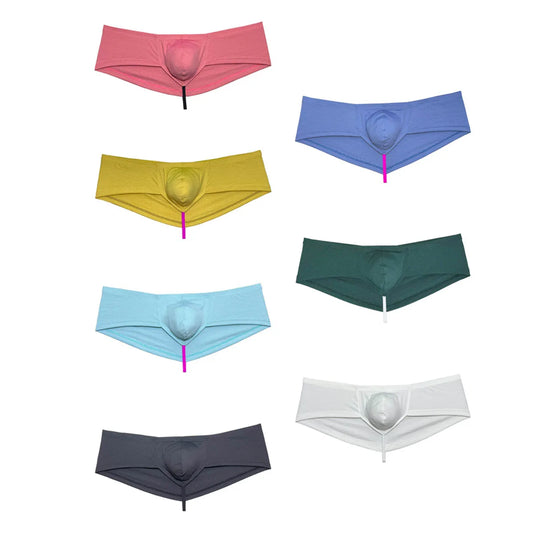 Men's Sexy Plaid Hipster Boxer Briefs  Pouch