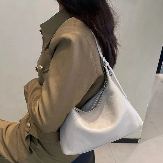 Luxury Full-Grain Leather Crossbody Bag for Women