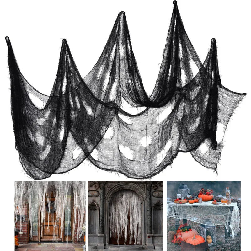 Horror Bloodstained Indoor Spooky Black Spider Web