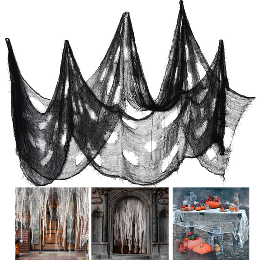 Horror Bloodstained Indoor Spooky Black Spider Web