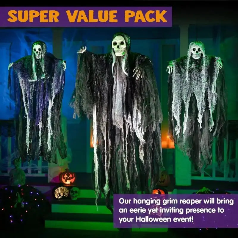 Hanging Halloween SkeletonGhosts Decorations Grim Reapers