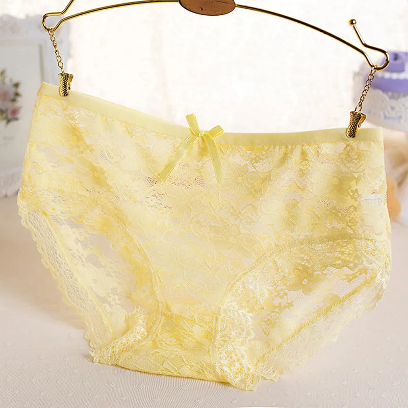 10 Pcs New Girls Low Waist Briefs Undunderwear Teenage Transparent