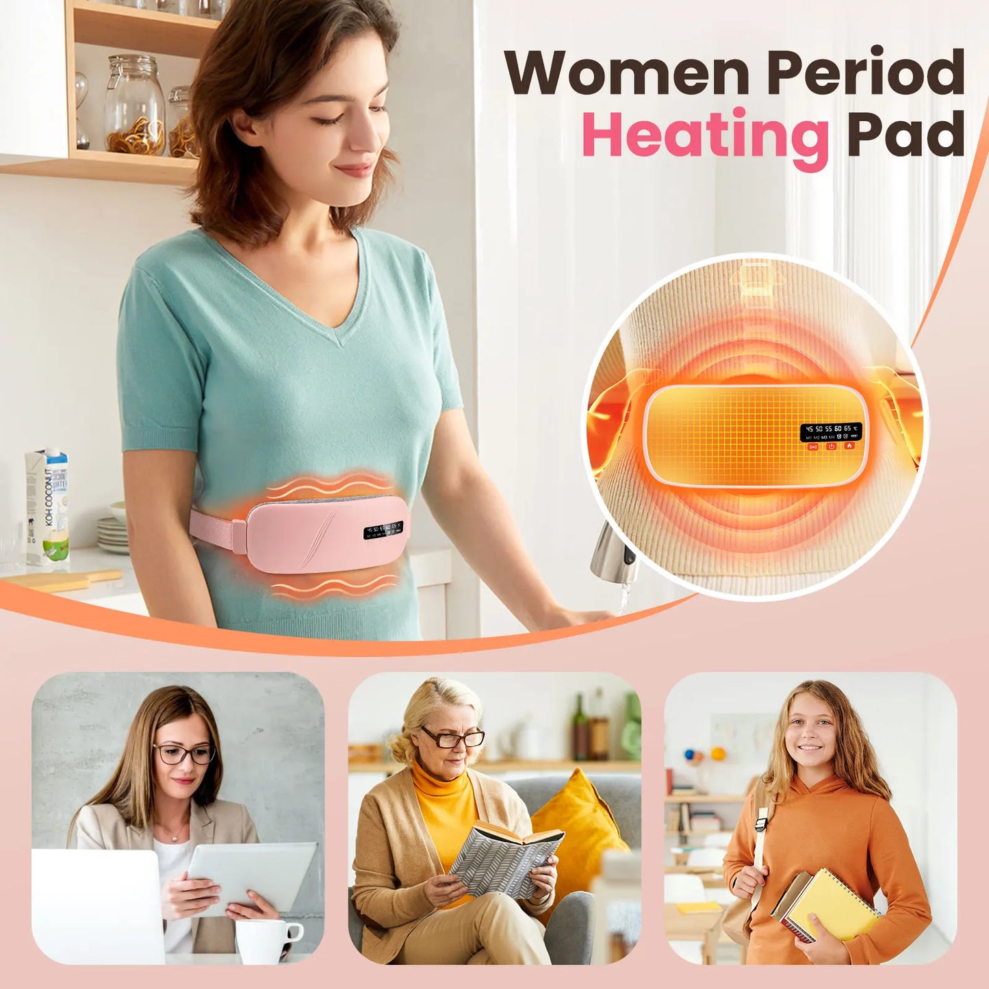 Electric Heating Vibration Waist Massage Belt