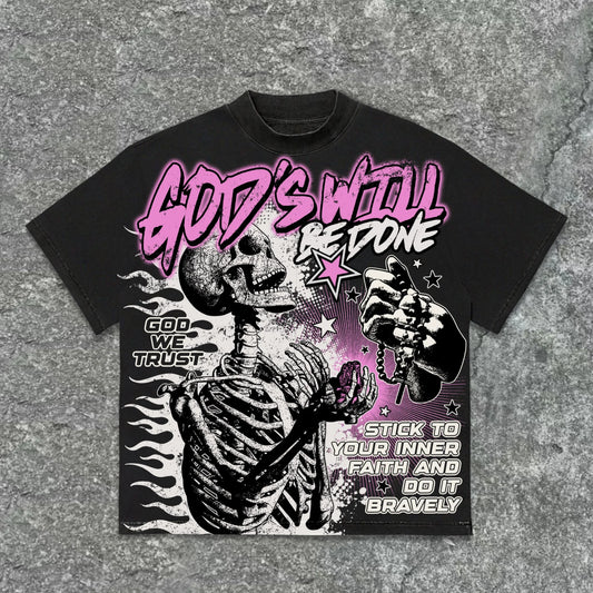 American Retro Mens/Womens God's Will T-shirt