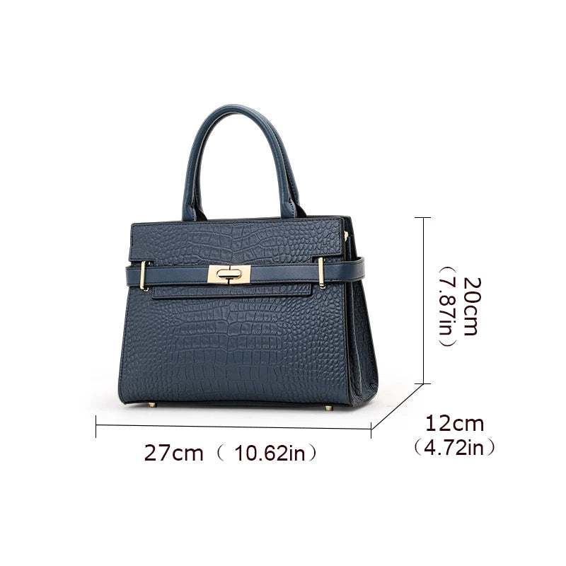 Light Luxury Crocodile Pattern Genuine Leather Women's