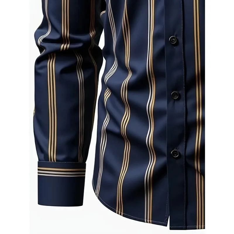 Mens Fashion Long Sleeve Casual Dress Shirt