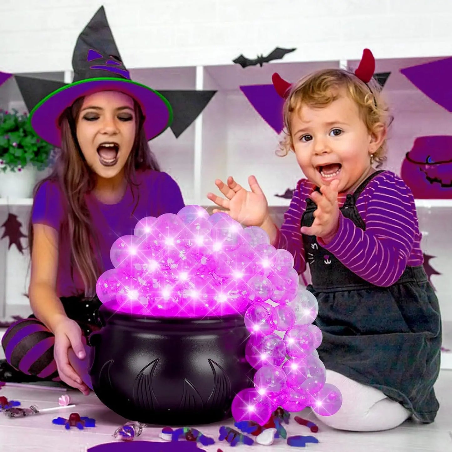 Halloween Decorations Indoor Bubbling Cauldron Set