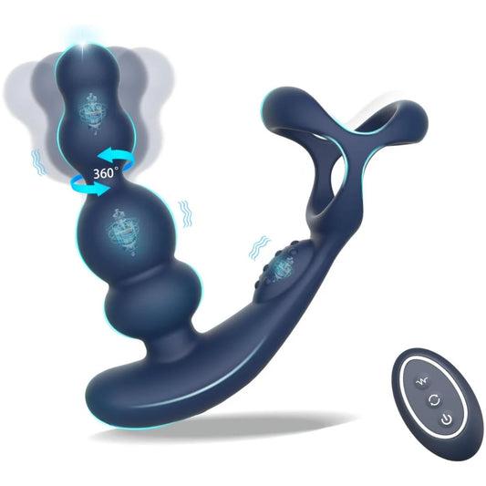 Male Prostate Massager 360° Rotation Anal Vibrator
