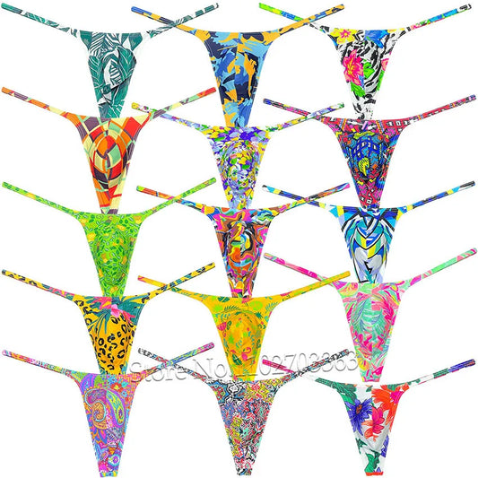 Men's Swim Thongs Micro G-string Big Pouch