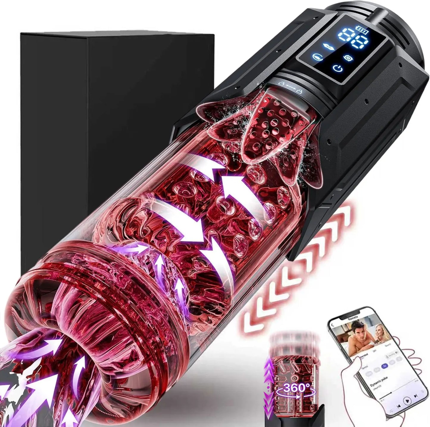 Automatic Male Masturbator Rotating Licking Thusting Modes