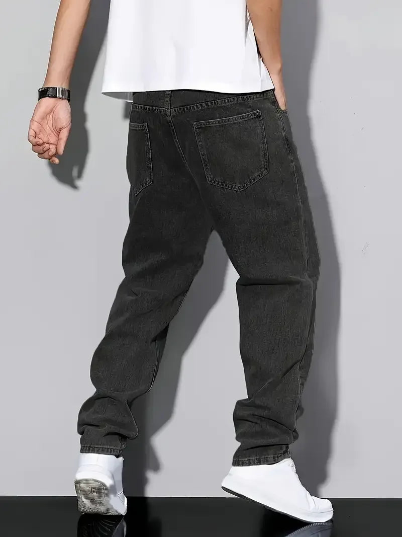 Classic Black Denim Jeans Regular Fit