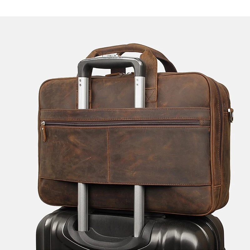 Genuine Leather Men Briefcase Business Bag