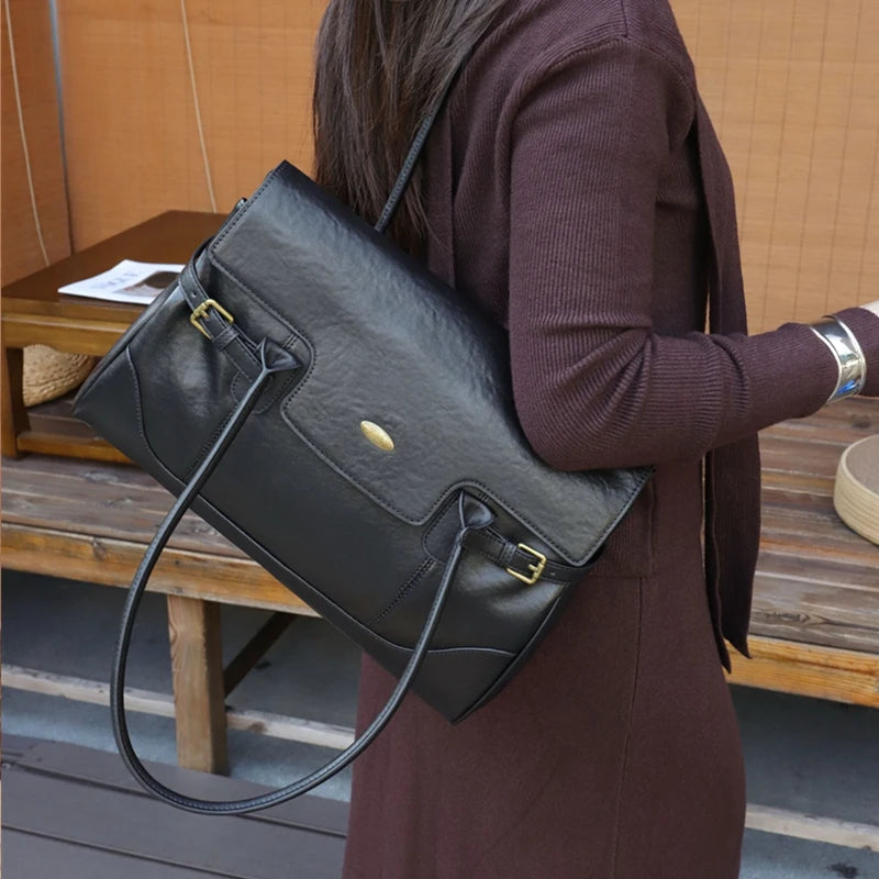Genuine Leather Large Tote Handbags For Women