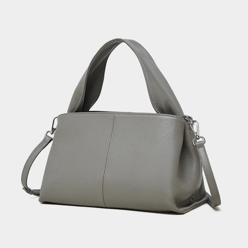 Hifashion Cowhide Genuine Leather Tote Handbags Women