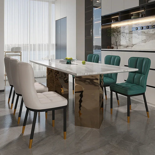 Italian Backrest Luxury Dining Chair Modern Retro