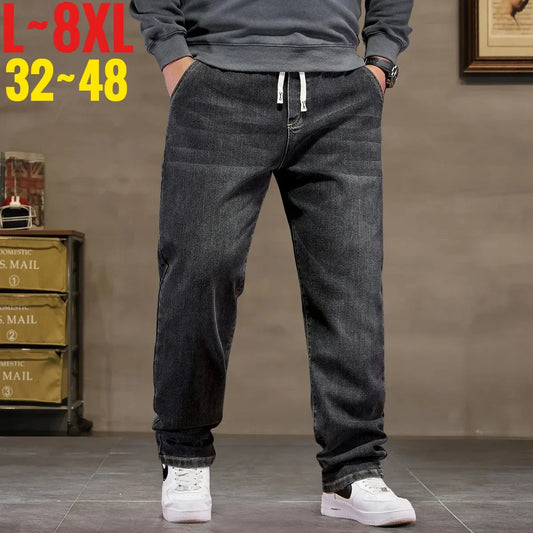 Extra Big Size Jeans Men Baggy Loose
