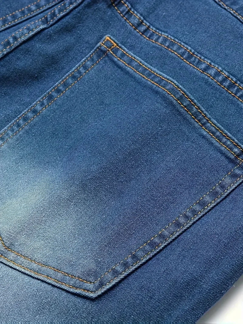 Men'S Distressed Fashion Jeans Comfortable Stretch