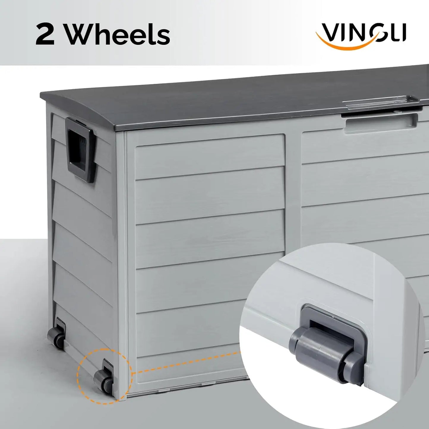 75 Gallon Outdoor Storage Box, Lockable Plastic