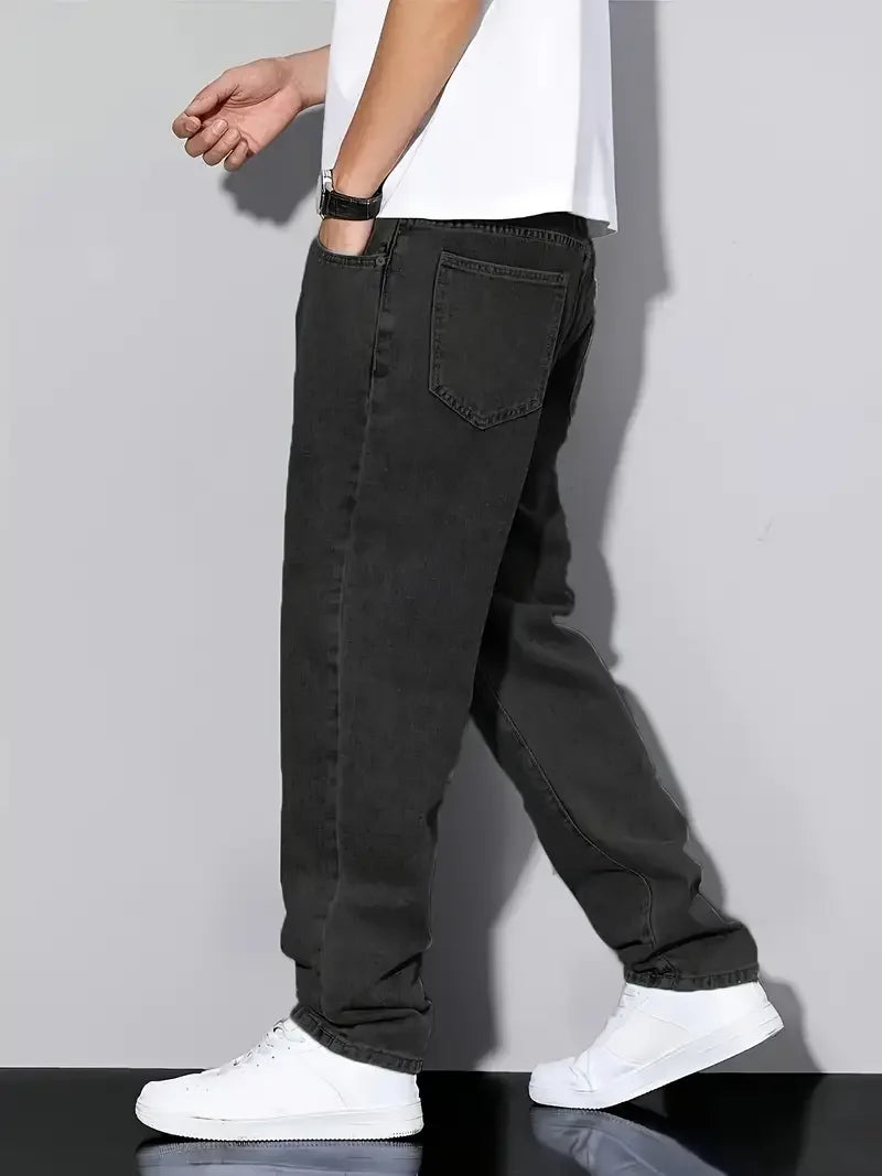 Classic Black Denim Jeans Regular Fit
