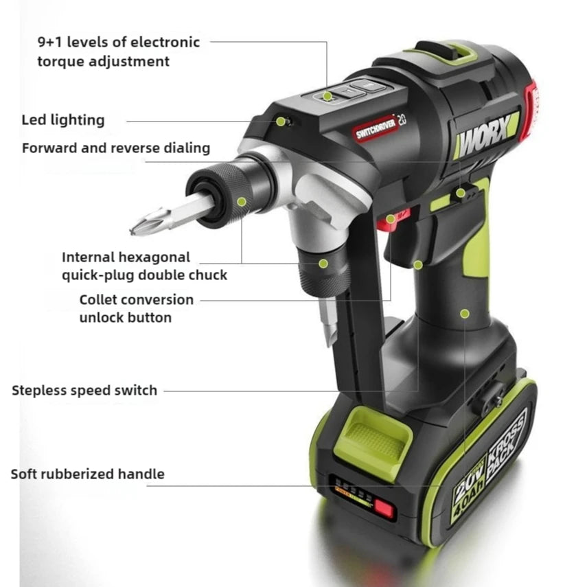 Worx 1/4 Inch Electric Impact Drill  Double Headed