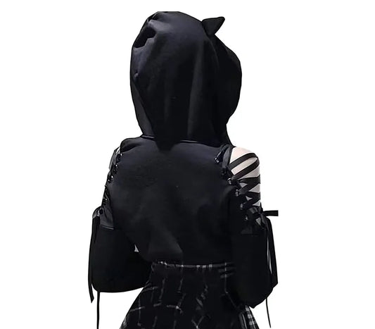 Womens Gothic Hoddies Sweatshirt Casual Pullover