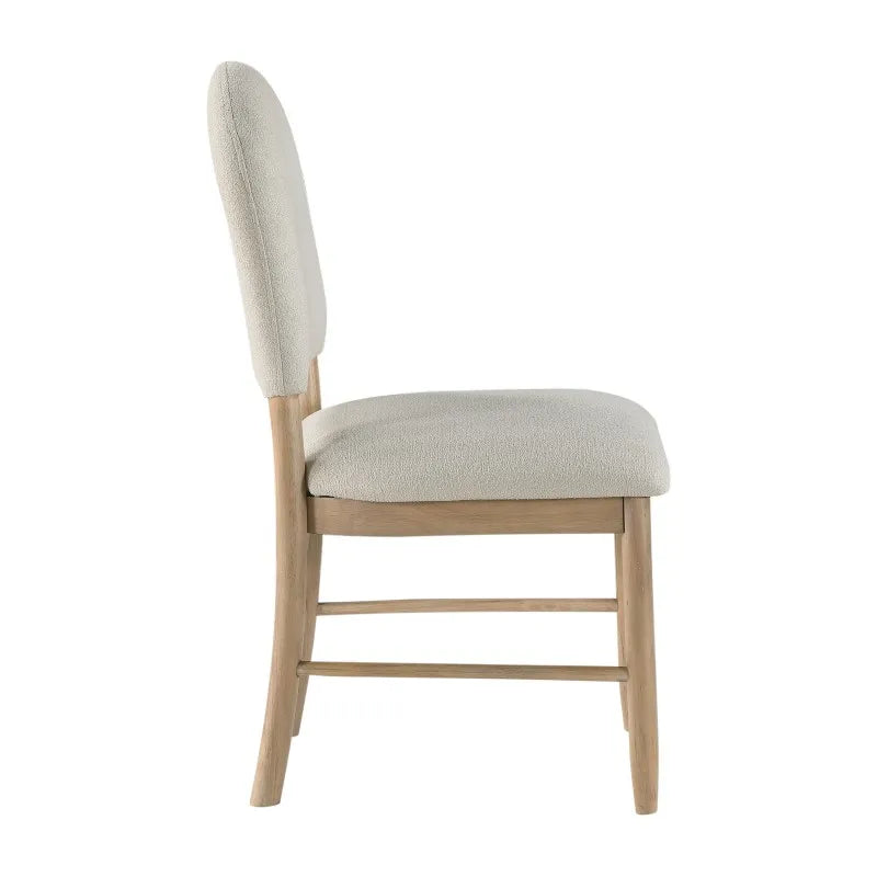 2 set, Beige Fabric Upholstered Seat Back Luxury