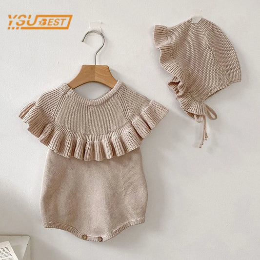 Infant Baby Girls Sleeveless Knit Rompers