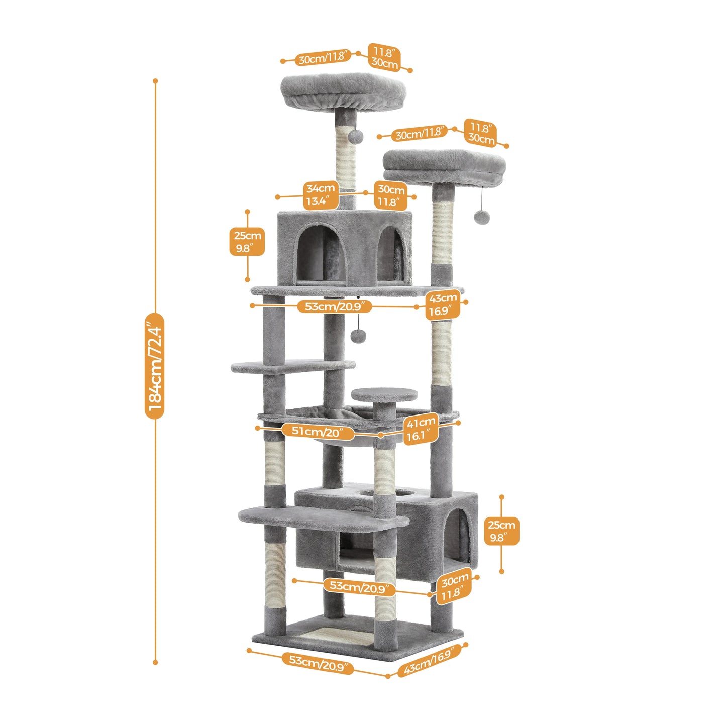 Large Cat Tree and Tower for Indoor Cats