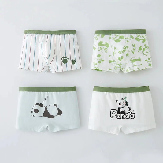 4pcs Teen Boys Boxer Briefs Square Underwear