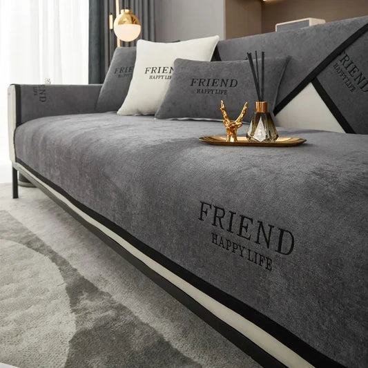 Luxury Sofa Cushion Chenille Non-slip Cover