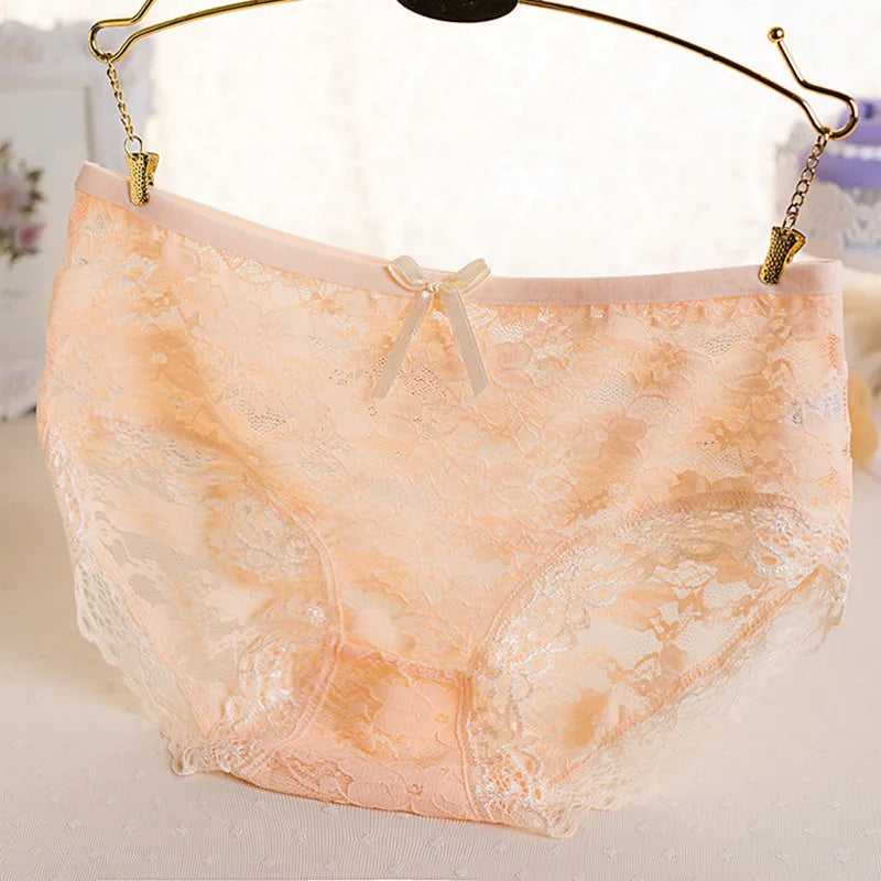 10 Pcs New Girls Low Waist Briefs Undunderwear Teenage Transparent