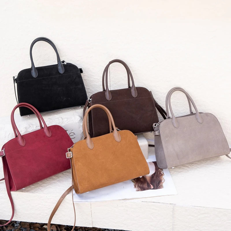 Hifashion Suede Genuine Leather Tote For Women