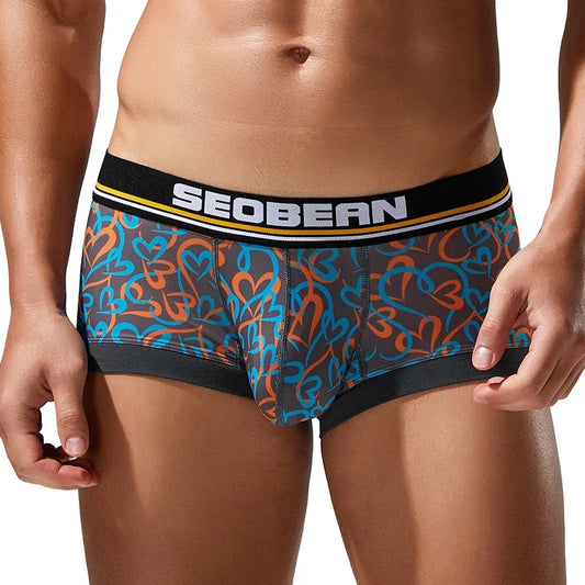 Heart Cotton Boxer Briefs Comfortable Breathable