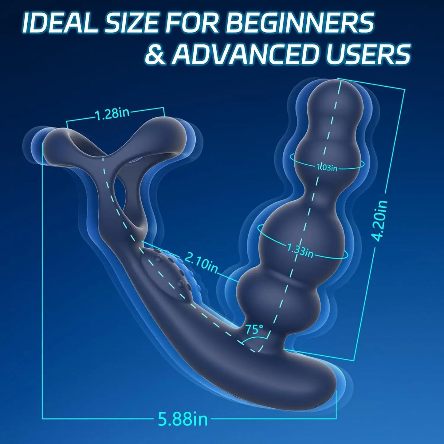Male Prostate Massager 360° Rotation Anal Vibrator