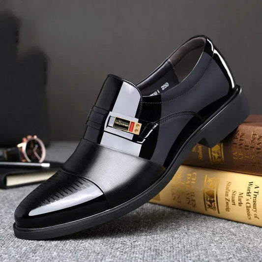Black Patent Leather Business Men's Formal Shoes