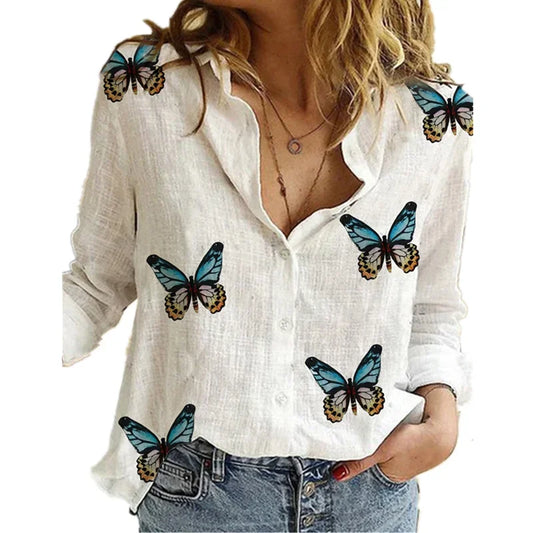 Vintage Cotton Linen Casual Tops Womens Fashion