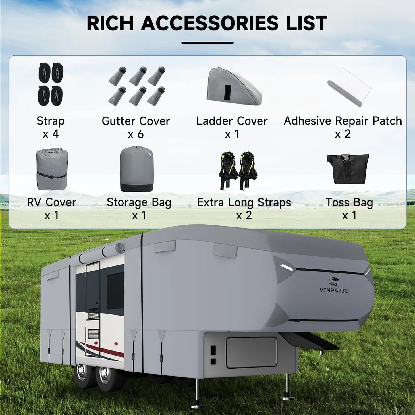 RV Cover Upgraded 6 Layers Heavy Duty