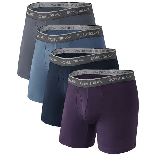 2 Pk Men's Boxer Briefs Ball Pouch Support Underwear
